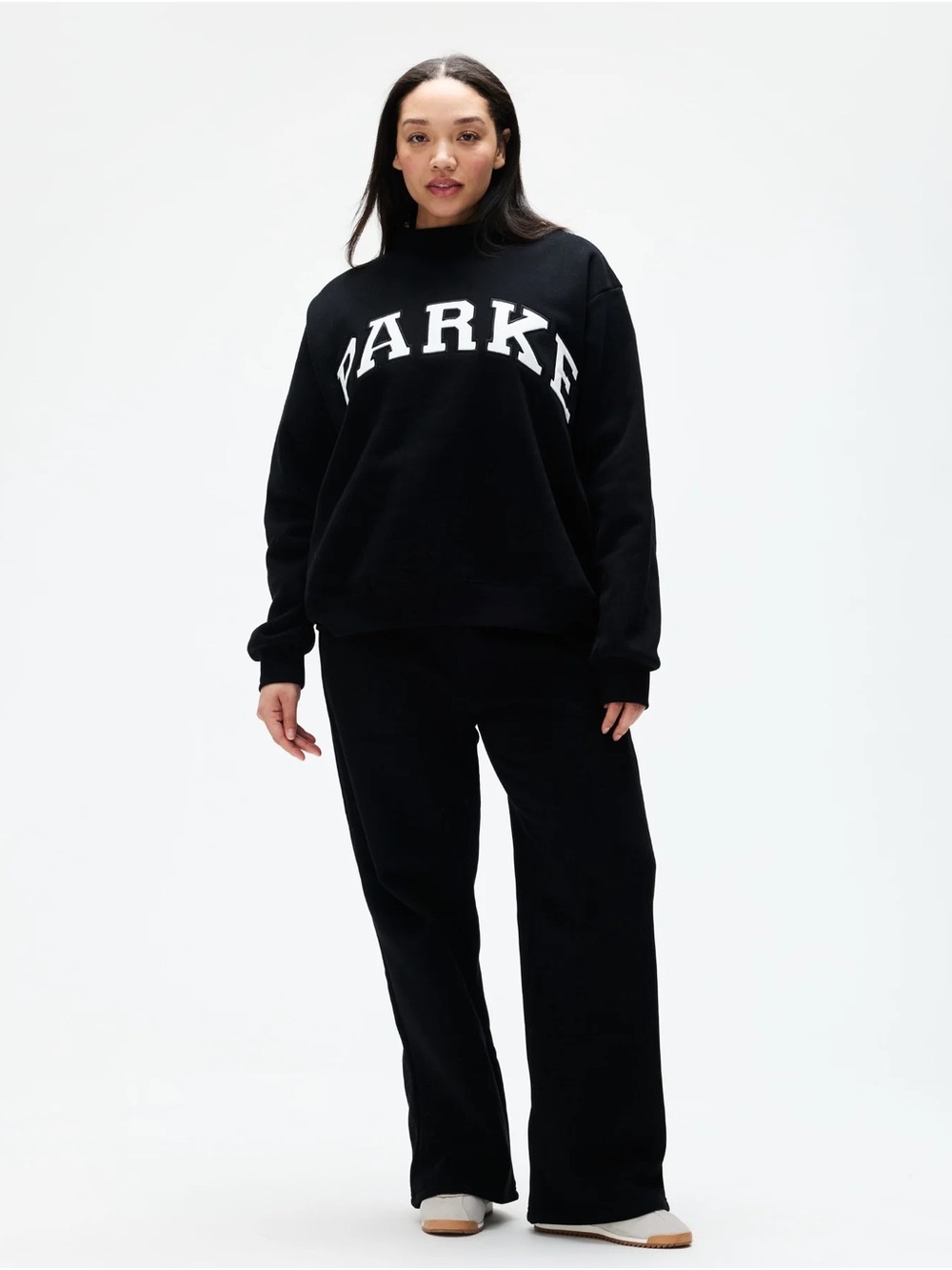 Parke Black Varsity Mockneck Sweatshirt XL/XL
